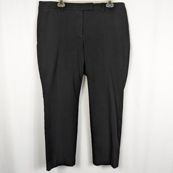 Talbots Petites High Waist Straight Pant Black Chino Elastic Womens Size 16WP - Picture 1 of 7